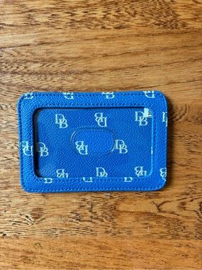 Dooney & Bourke Blue Logo Card Case
